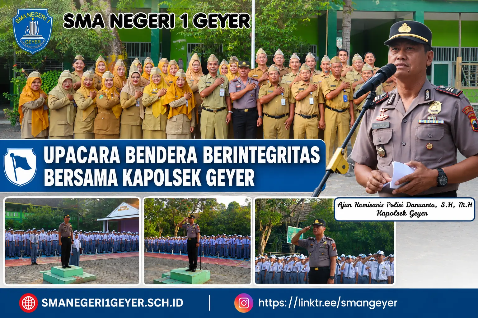 UPACARA BERSAMA AKP.DARYANTO,S.H,M.H ( KAPOLSEK GEYER )
