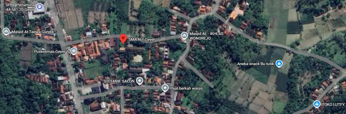 Peta Lokasi SMA Negeri 1 Geyer