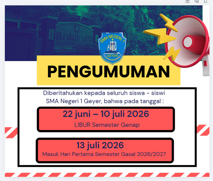 Libur Sekolah Semester Genap T.A. 2025-2026