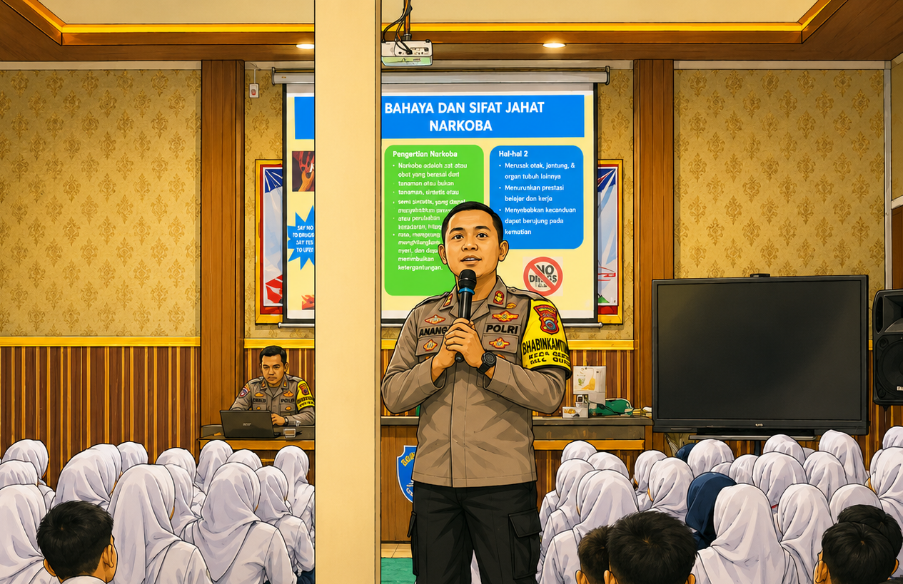 MPLS HARI KE 2 ( Materi : pencegahan Napza dan Judi online dari Polsek Kec. Geyer )